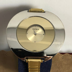 Vintage Softech London Uk Designer Ufo 2tone Watch - image 1